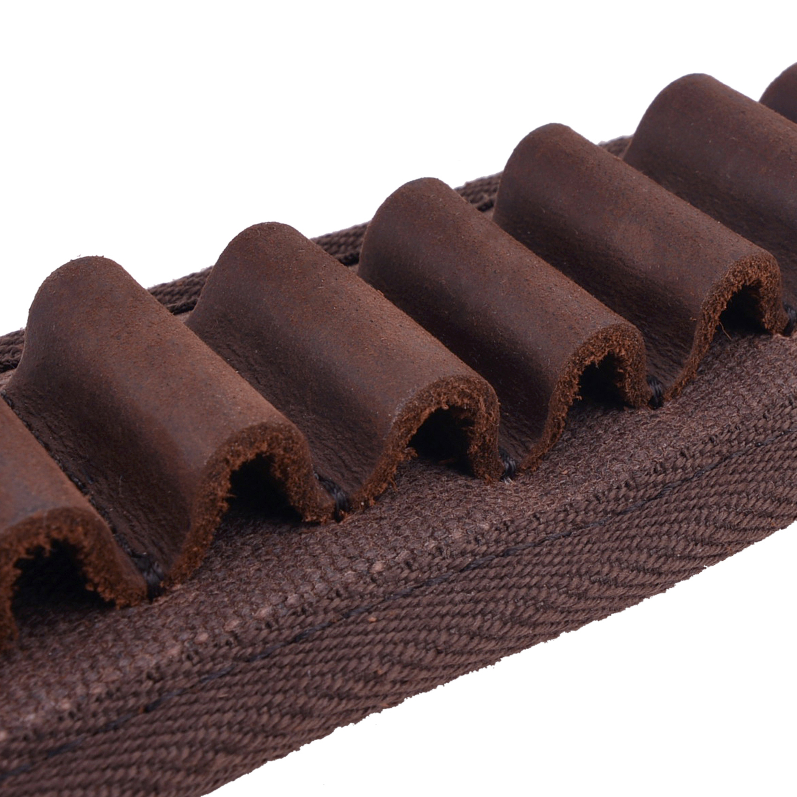 Leather Canvas Rifle Sling Shotgun Shell Slots Straps For .30/30 .308 12GA .22LR