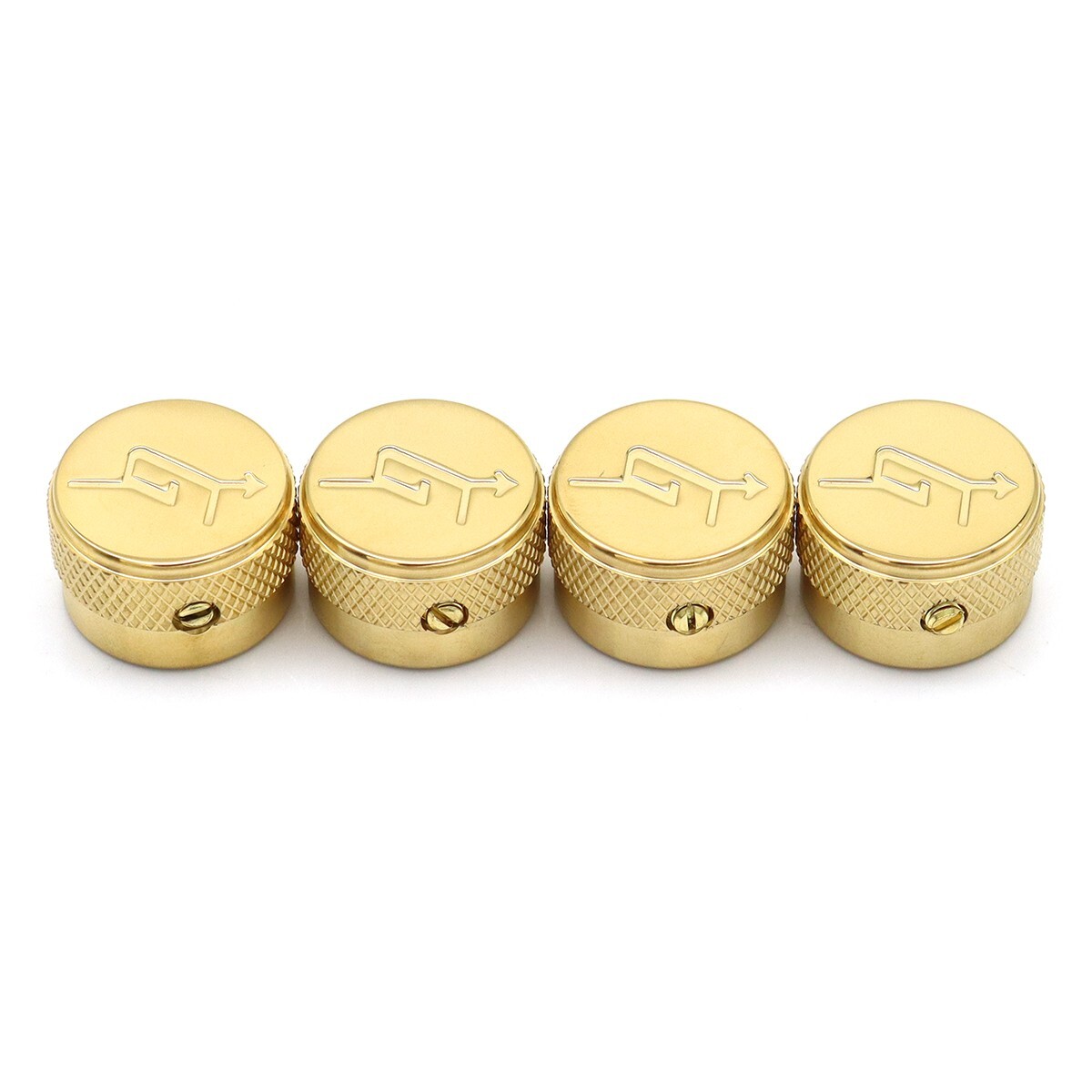 4x Gretsch Knobs Arrow "G" Logo Knob Metal Guitar Control Knob Volume Knob Gold