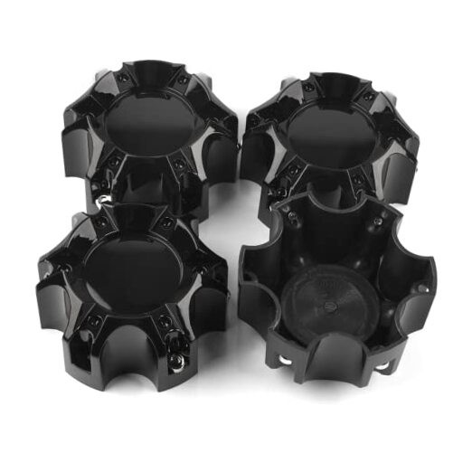 4.49in Wheel Center Caps for Ballistic Black Center Cover Replacement, 4 Pack,