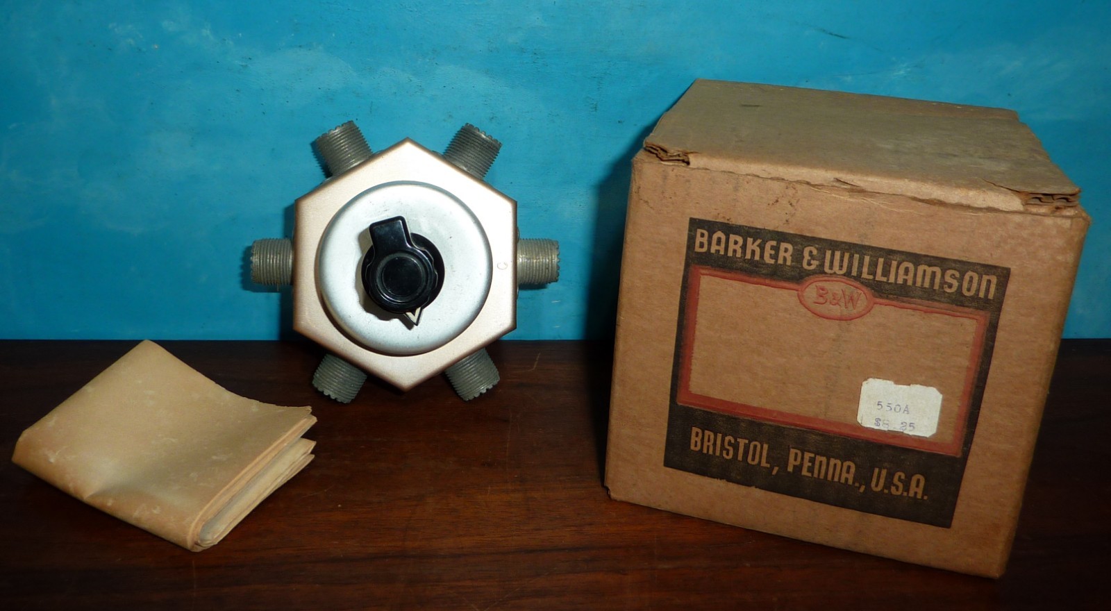 B&W Barker & Williamson 550A Coaxial Switch 5 Position NOS/NIB