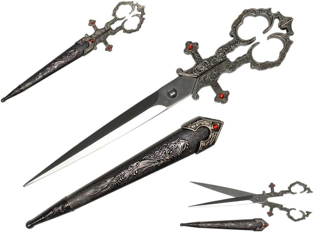 Medieval Renaissance Scissors Bodice Dagger Dirk Knife