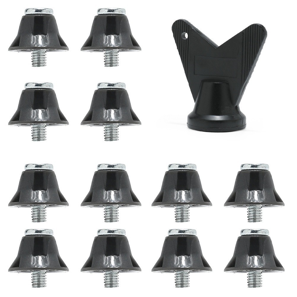 Football Boot for studs 12 Pcs Aluminum 5mm Thread for Soccer For Rugby Hiking