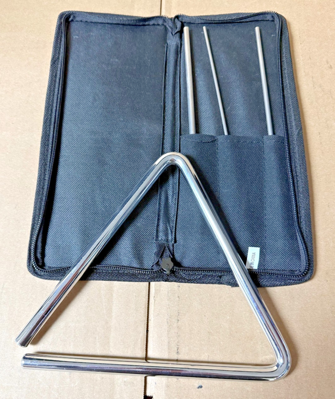 Unbranded Triangle w/ Sabian Beaters – Used – Zipper Pull Broken