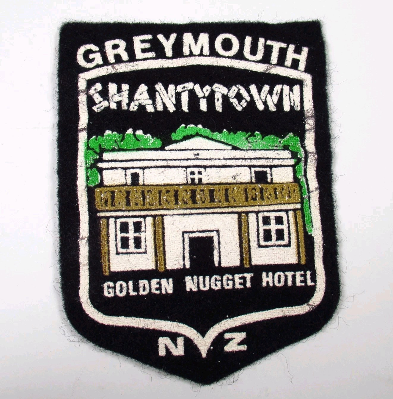 Greymouth New Zealand Shantytown Golden Nugget Hotel Vintage Patch Sew On