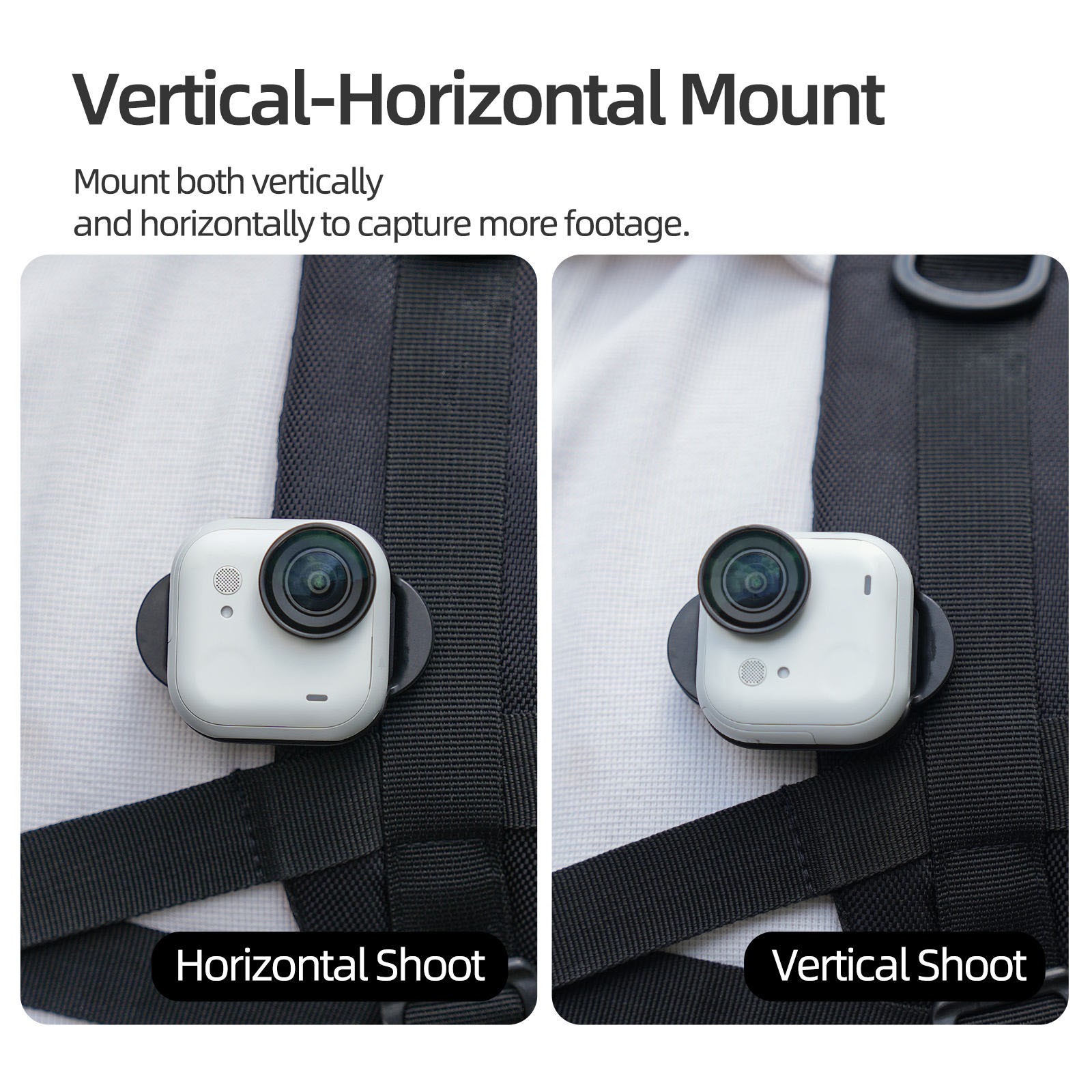 For Insta360 GO Ultra Camera Magnetic Backpack Clip Vertical-Horizontal Durable