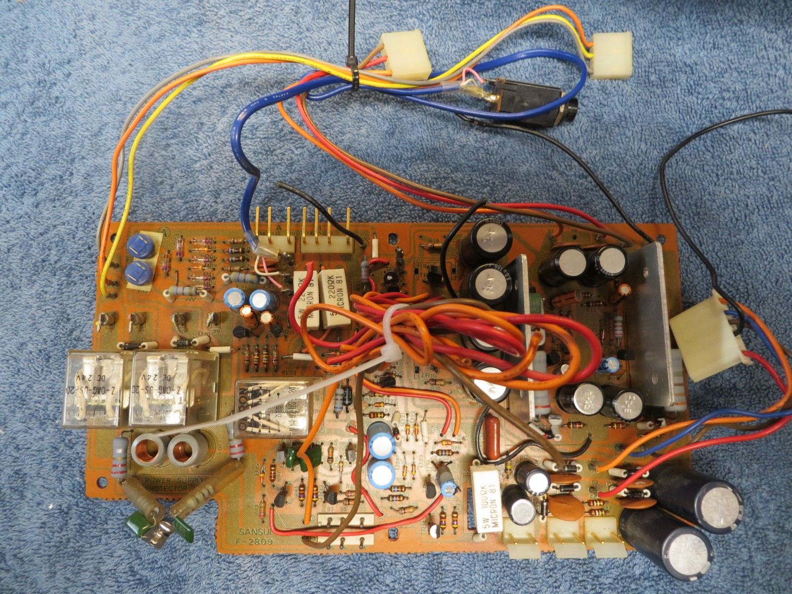 SANSUI G 9000 STEREO RECEIVER AF POWER SUPPLY/PROTECTION BOARD PART # F-2809