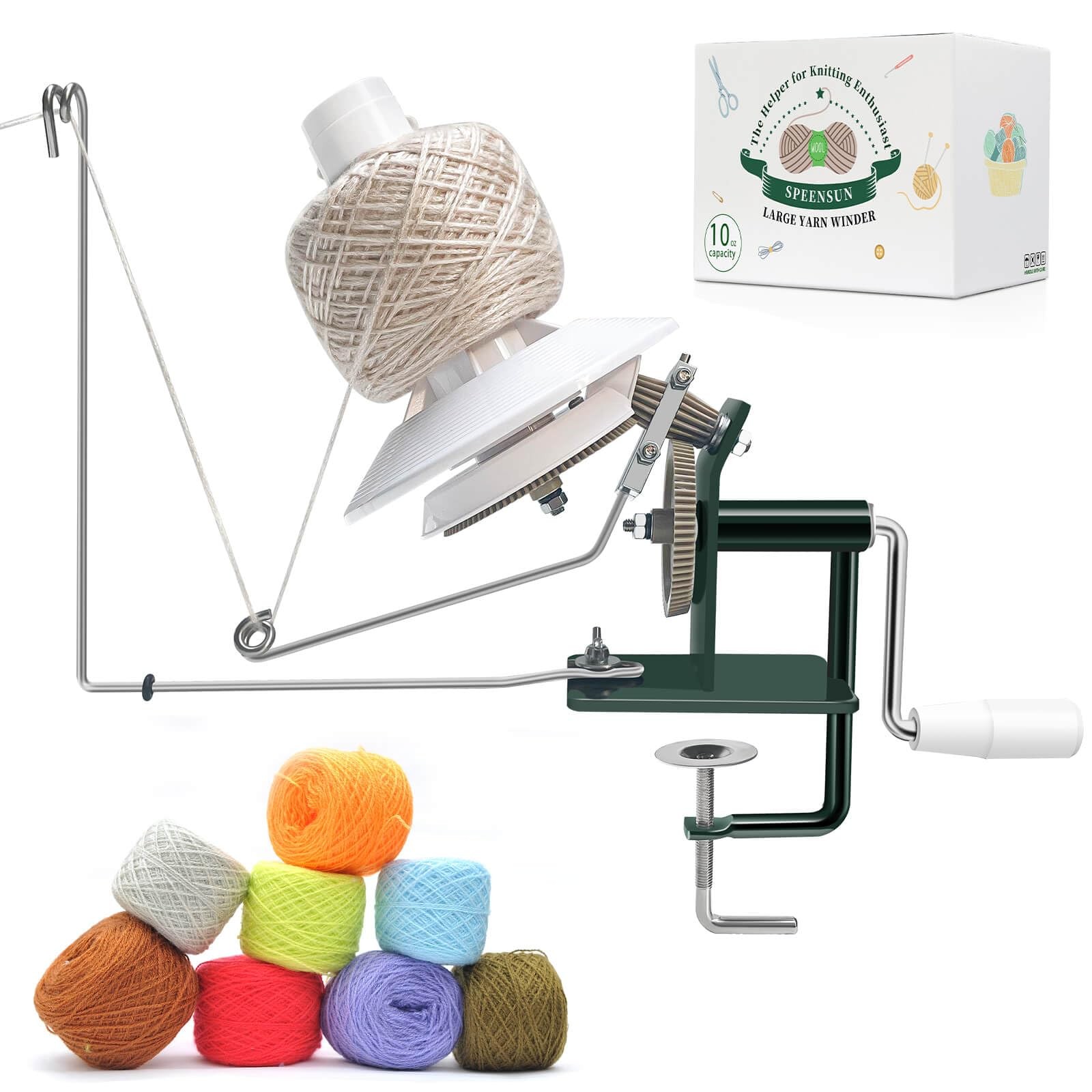 Yarn Winder, Yarn Ball Winder, Large 10-15 oz and Easy-to-Install Yarn Cake W...