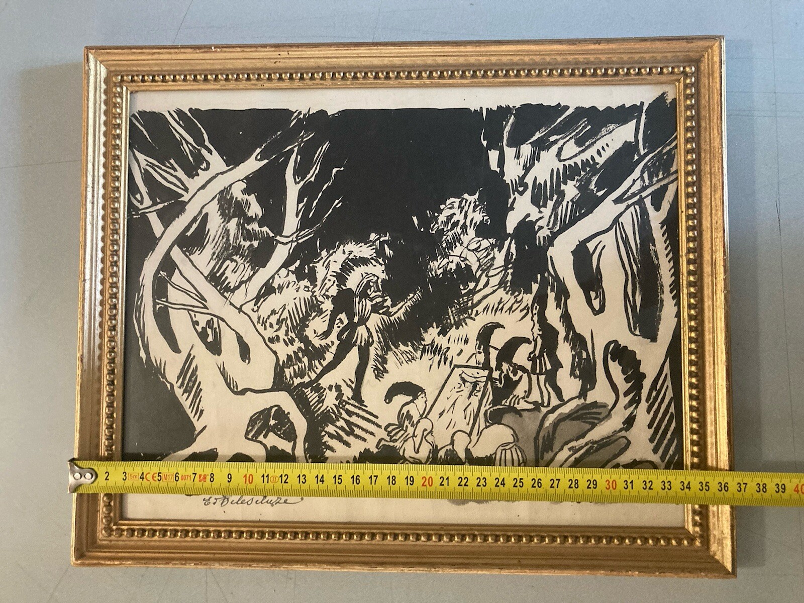 Very Nice Drawings White Snow And the Seven Dwarf Ink Delescluze Edmond 1950