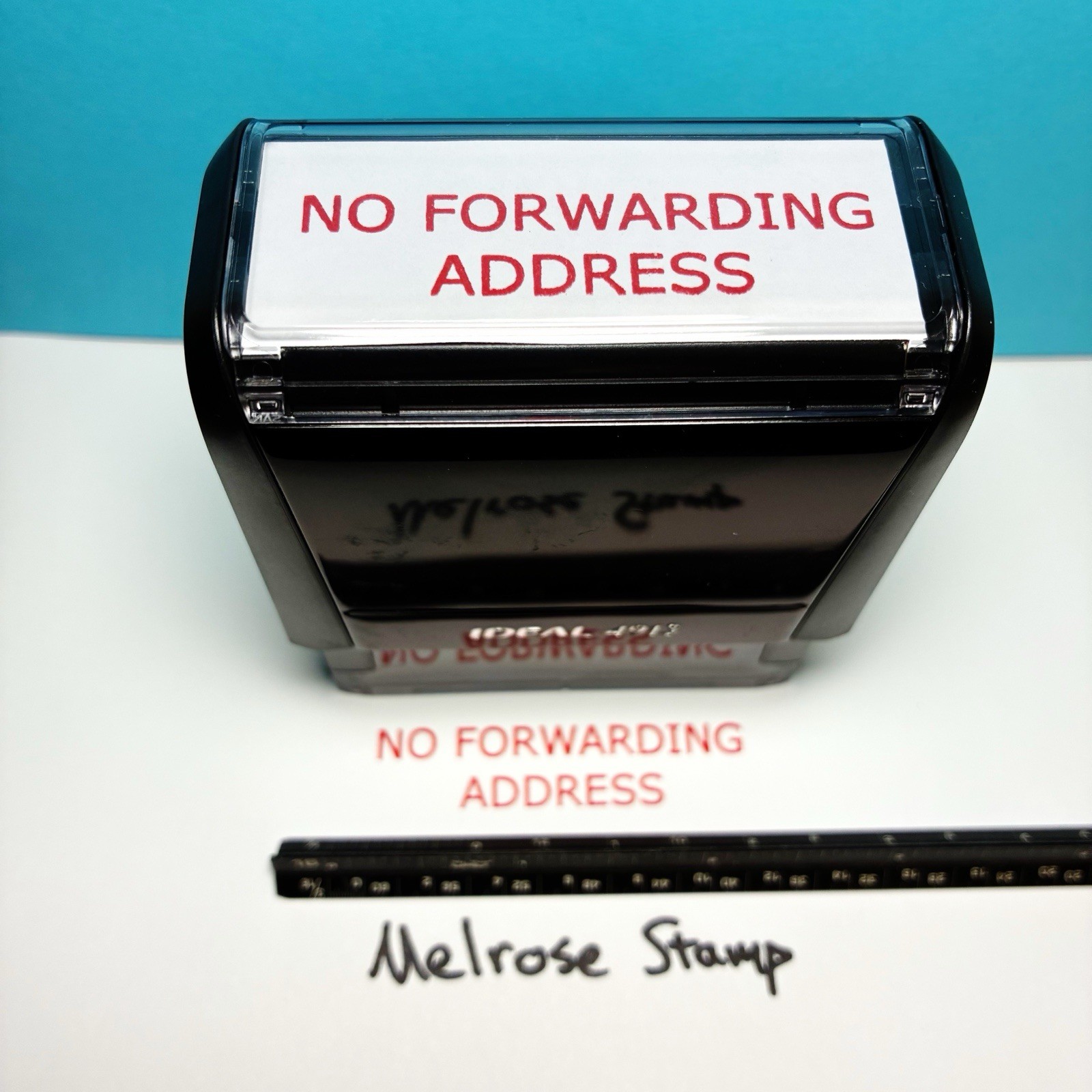 No Forwarding Address Rubber Stamp Red Ink Ideal 4913