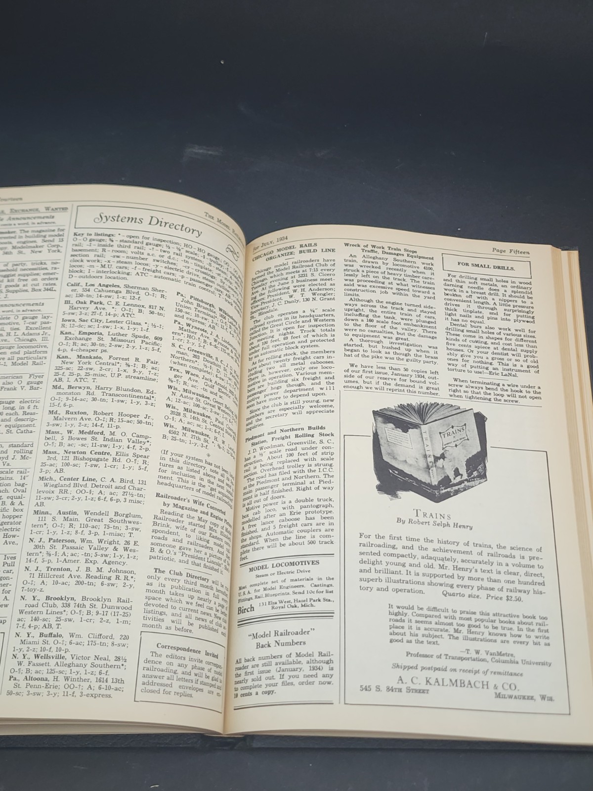 The Model Railroader Vol.1 Hardbound 1935 Kalmbach