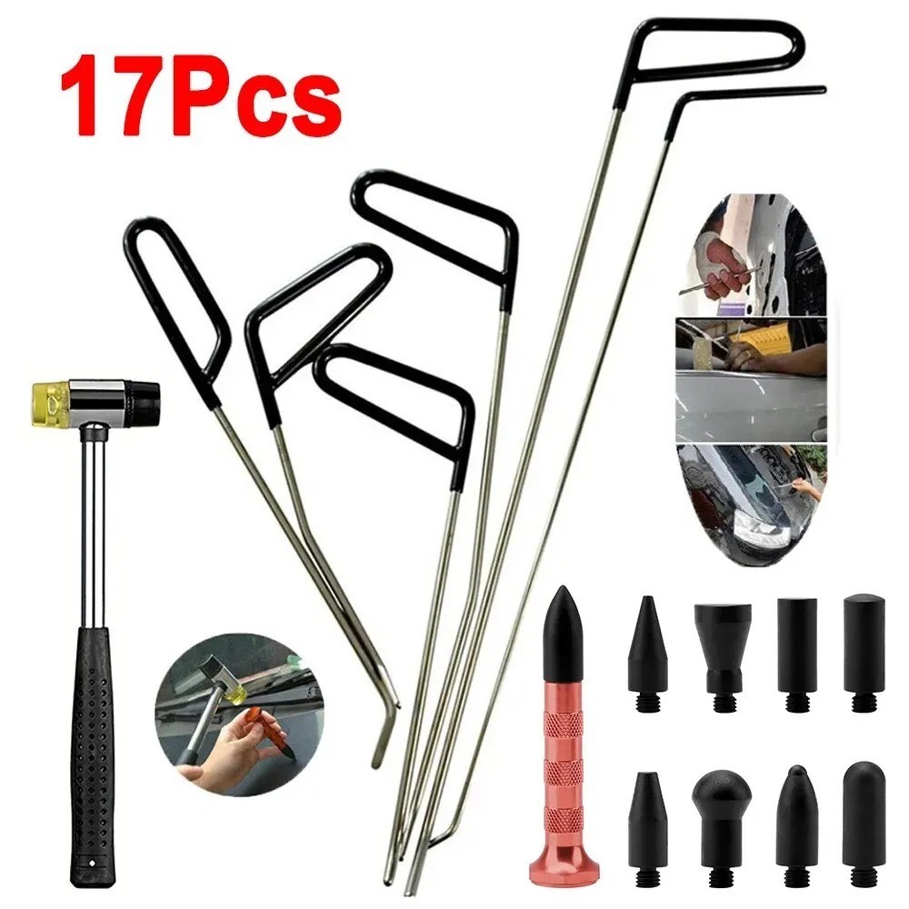 Car Hook Rods Paintless Dent Repair Hail Remover Stainless Steel Hands Tool
