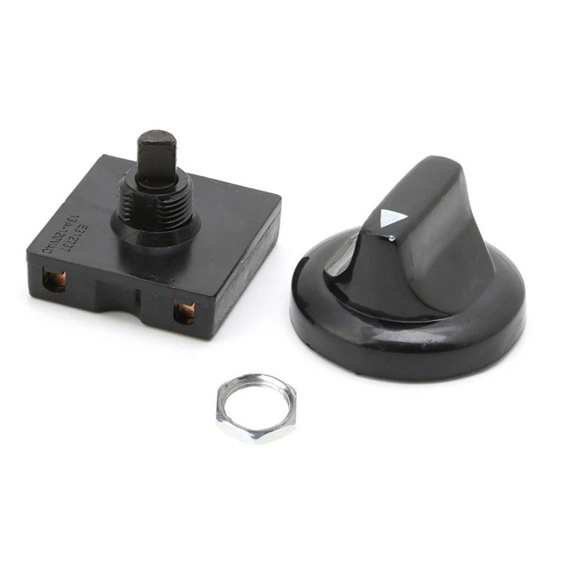 4 Position 3 Speed Fan Switch Rotary Controller with Knob 13A 250V