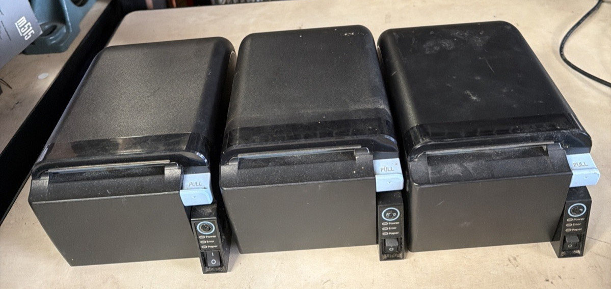 Lot of 3 Genuine OEM Sewoo SLK-TE25 Receipt Printer No Power Cable
