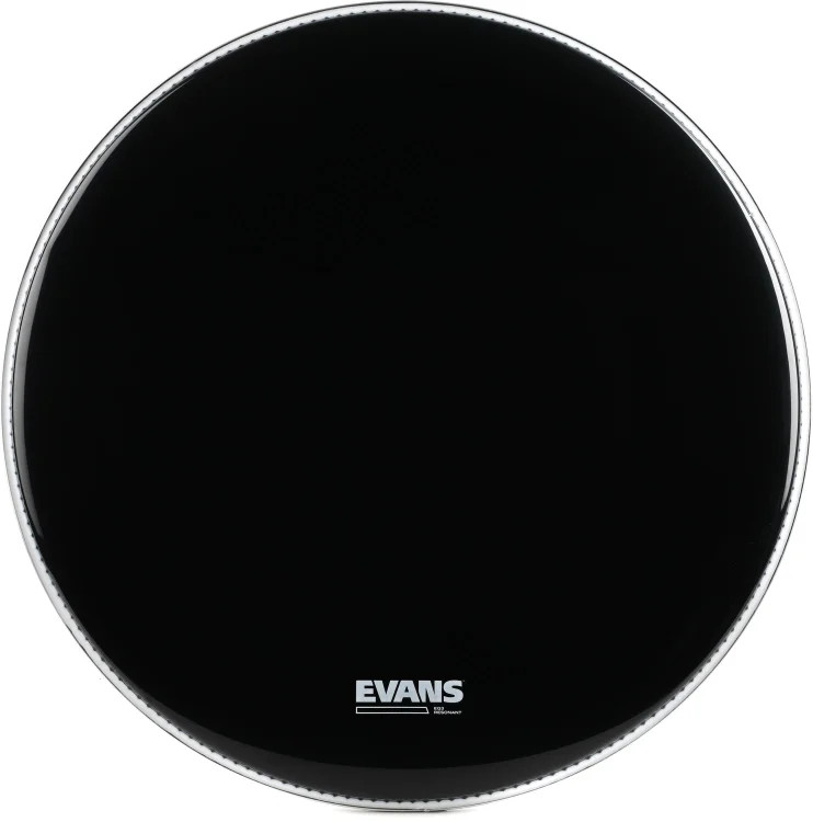 Evans EQ3 Black Resonant Bass Drumhead - 22" - No Port