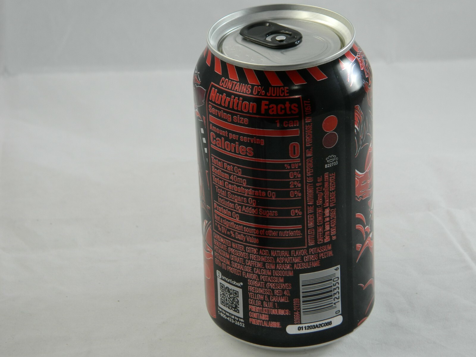Mountain Dew Code Red & Zero Sugar Art Label Full 12 Oz Can 2022 New MTN 2 Pack