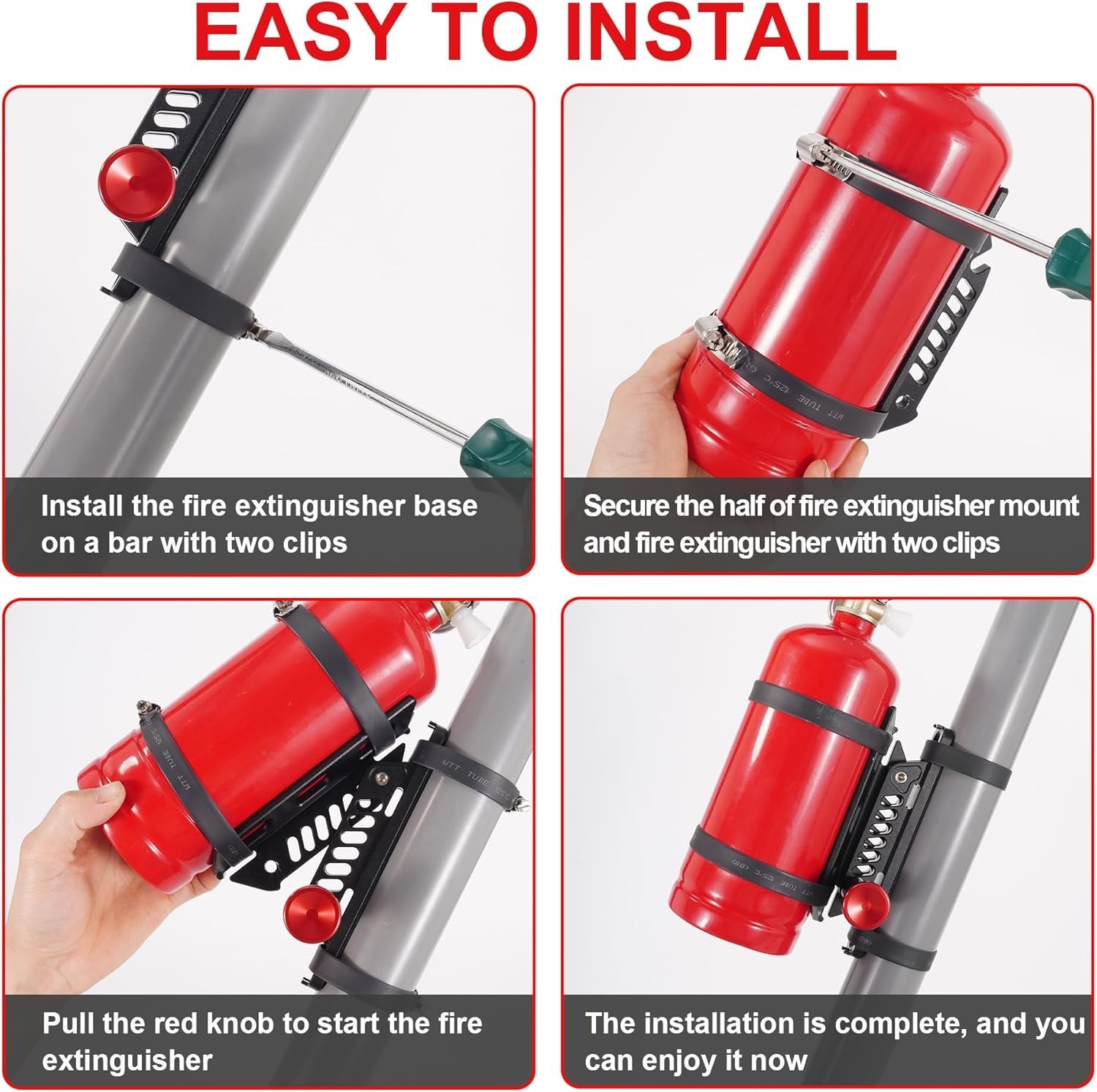UTV Fire Extinguisher Mount Bracket, Quick Release Fire Extinguisher Mount Ho...