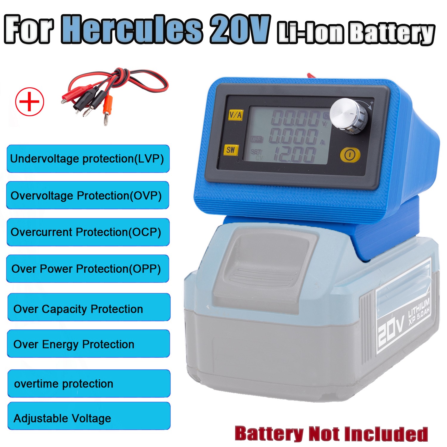For Hercules 20V Li-Ion Battery Outdoor Portable Adjustable DC Power Supply