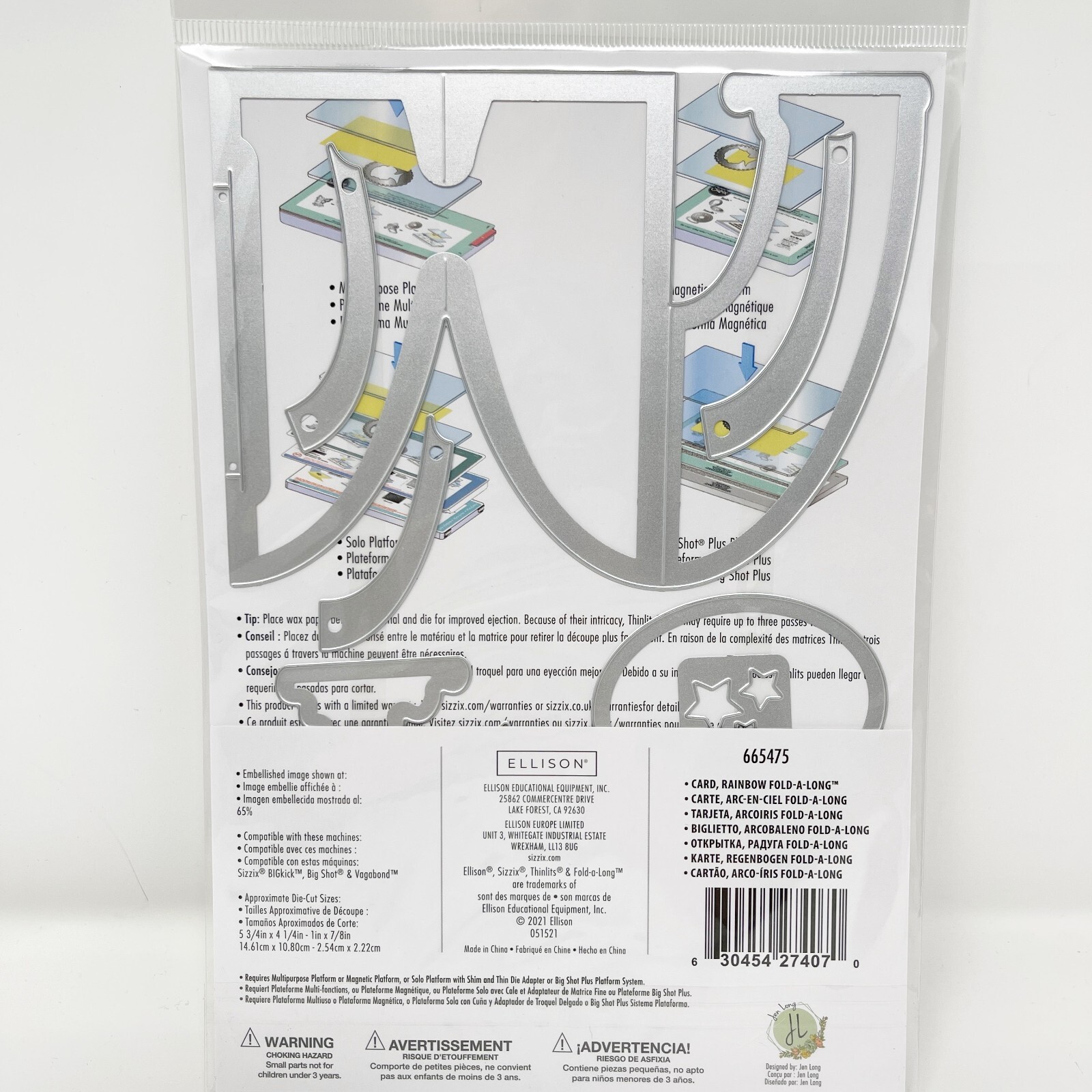 Sizzix Thinlits Rainbow Fold A Long Card Cutting Dies Bundle NEW