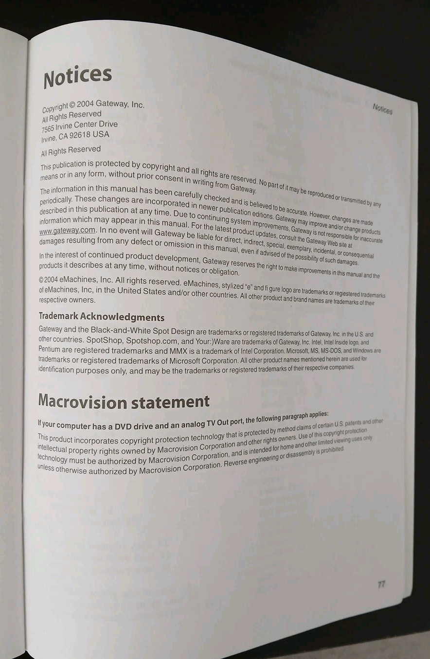 emachines Desktop PC User's Guide 2004