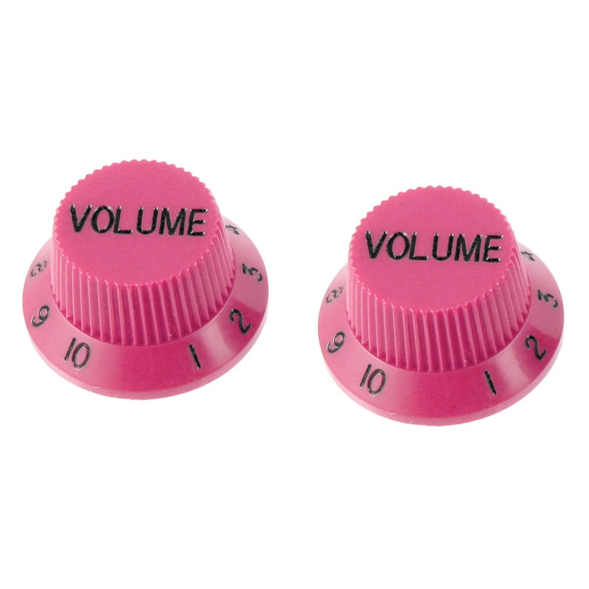 Allparts PK-0154-030 Set of 2 Plastic Volume Knobs for Stratocaster - Hot Pink