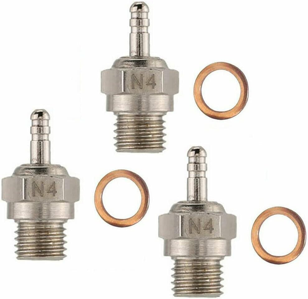 3Pack N4 Super Duty Medium Glow Plug For Traxxas 3232X 1/10 T-Maxx 2.5/3.3
