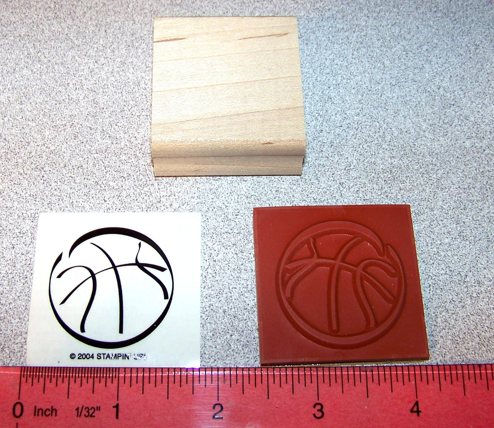 Basketball Single Stamp New Unmounted Hard to Find Stampin Up Good Sport