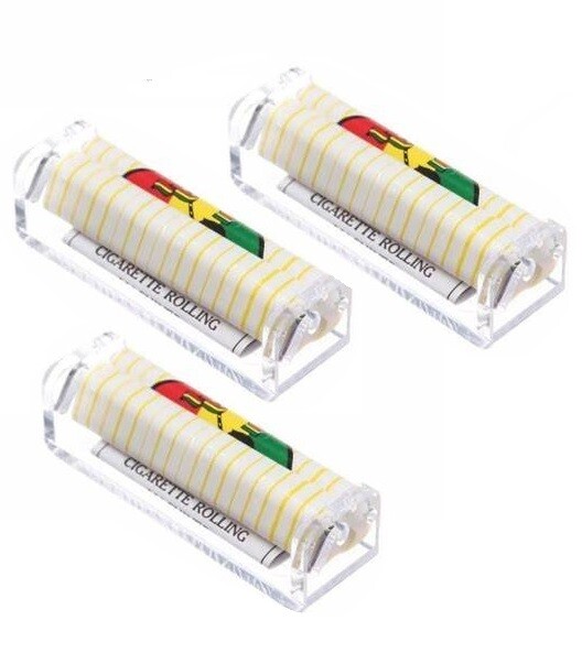 LOT OF 3 - JAMAICAN ROLLING MACHINE 78MM fits 1 /4  and 1 1/2 Cigarette Papers