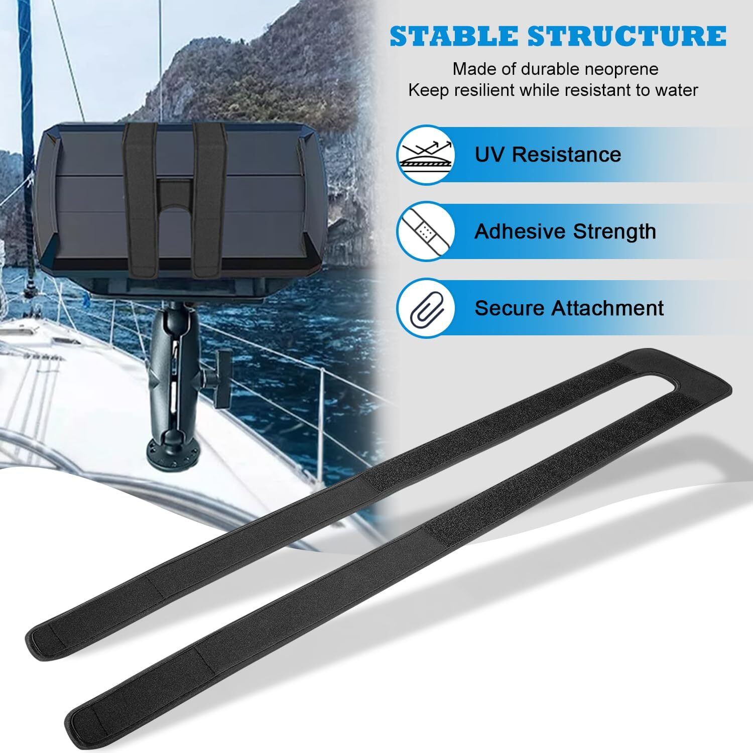Fish Finder Cover Strap Adjustable Fishing Graph Cover Strap for Securing Graph