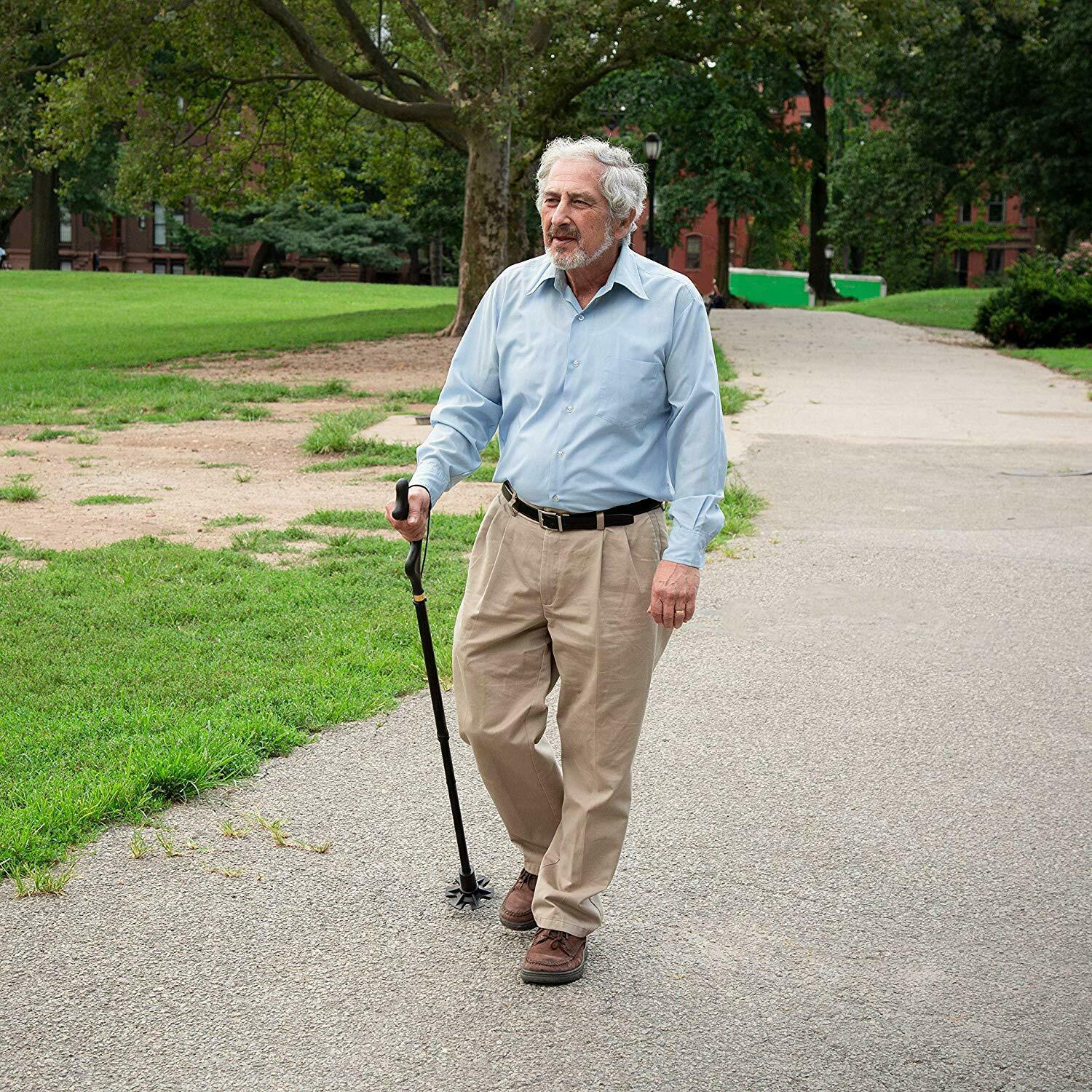 Good Posture Adjustable Walking Cane Stick Lightweight Folding Mobility Aid US