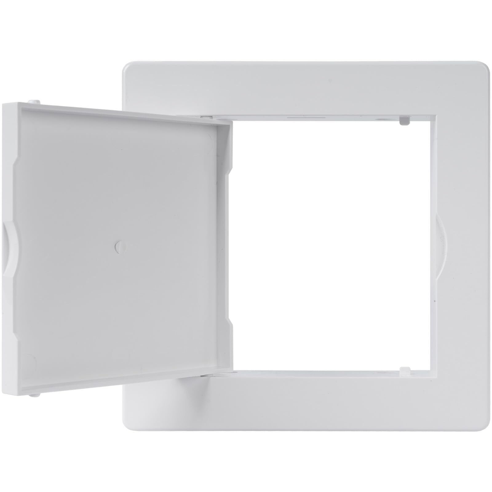 4 x 4 Inch White Square ABS Plastic Plumbing Access Panel - Indoor Wall Acces...