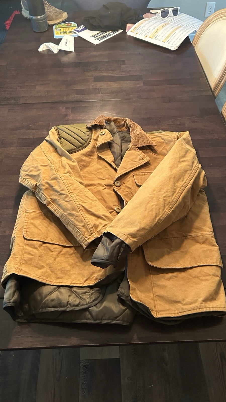 Vintage Stream-Field 1960s  Hunting Jacket Size Large Brown Button Up