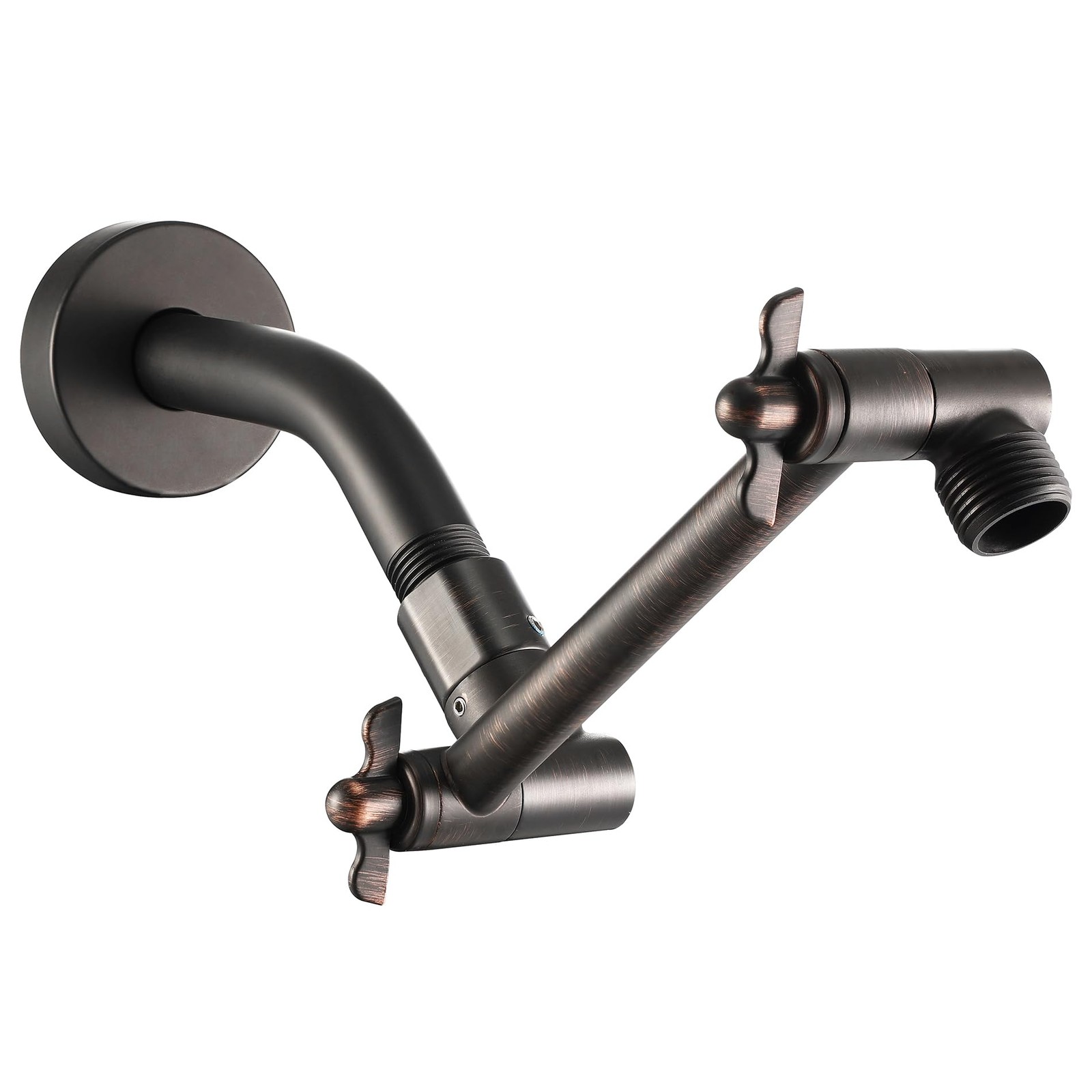 6 Inch Adjustable Shower Head Extension Arm, All-Metal Shower Arm Extender wi...