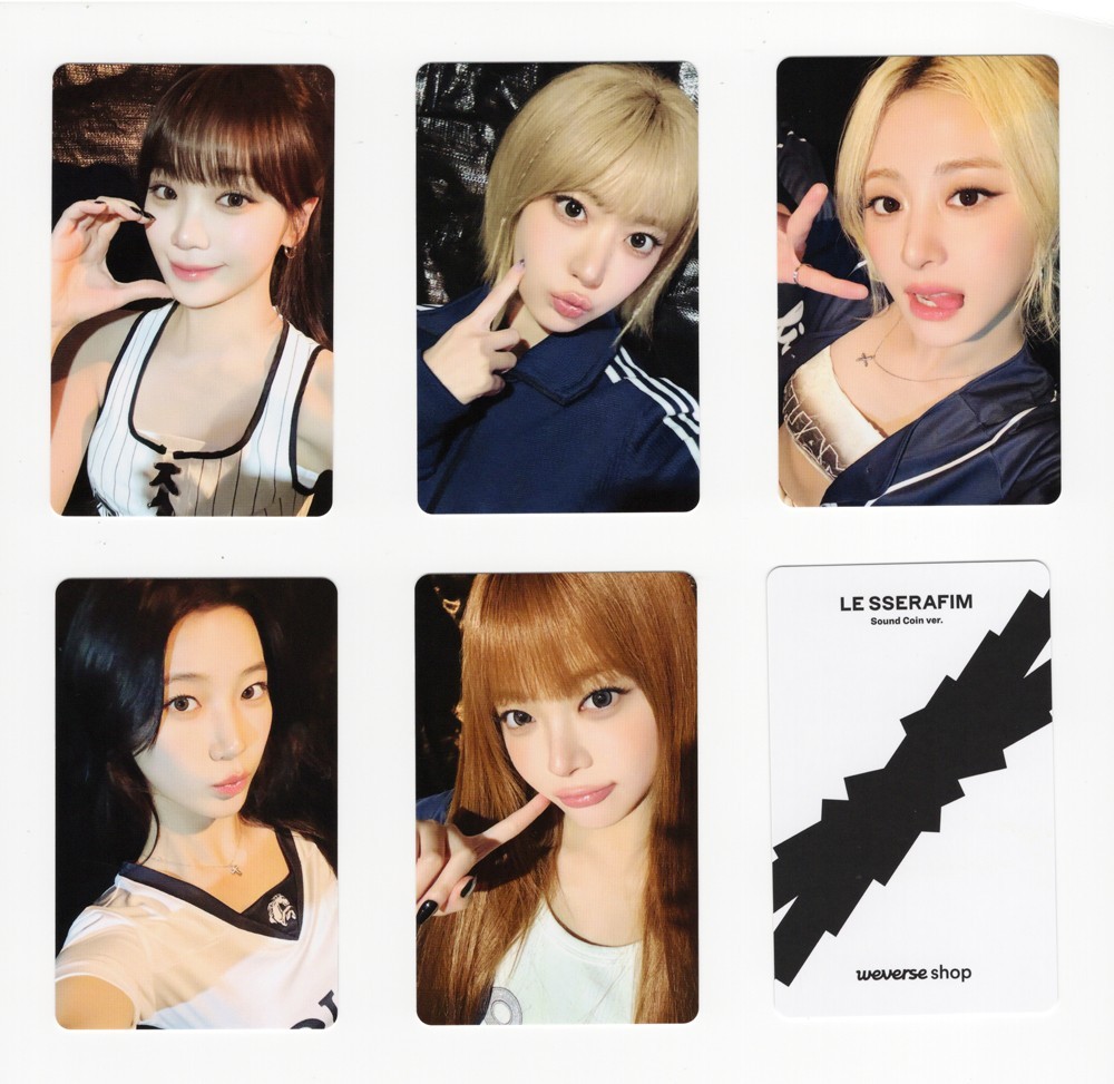 LE SSERAFIM Sound Coin Album [WEVERSE SHOP] PREORDER BENEFIT PHOTOCARDS 5pcs SET