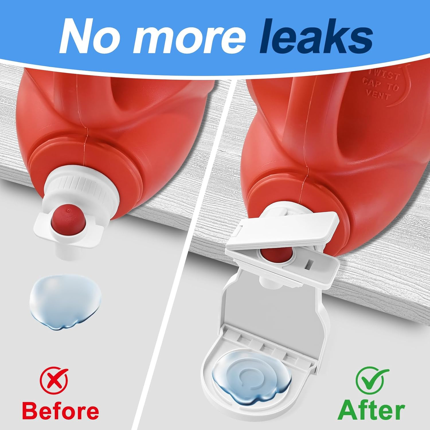 2 Pack Laundry Detergent Dispenser Cup Holder & Nozzle Force-Saving Switch, Soap