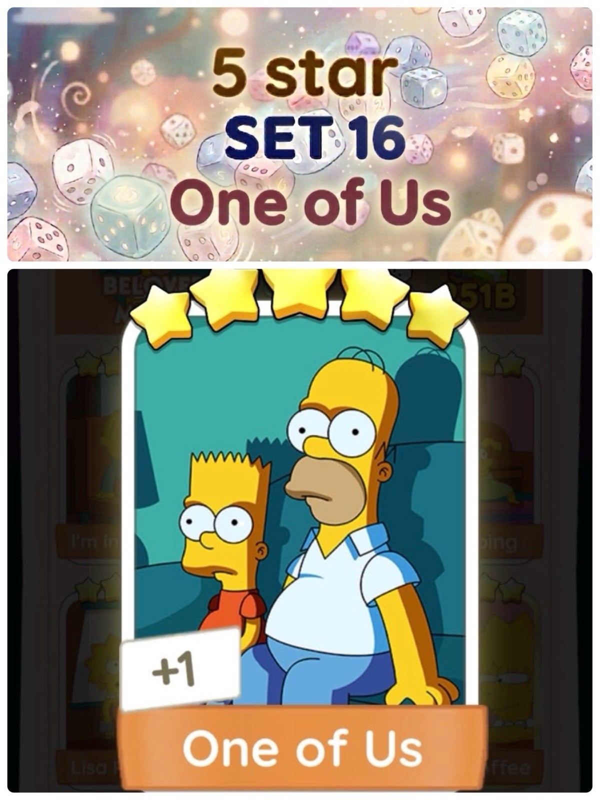 One of Us - 5 Star - Set 16 Monopoly go