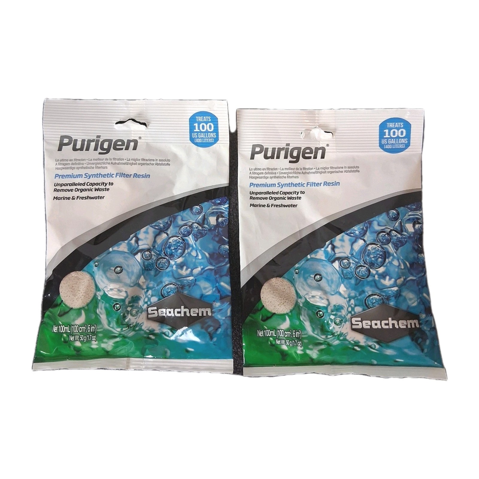 2x Seachem Purigen Ultimate Filtration - Fresh and Saltwater 100 ml