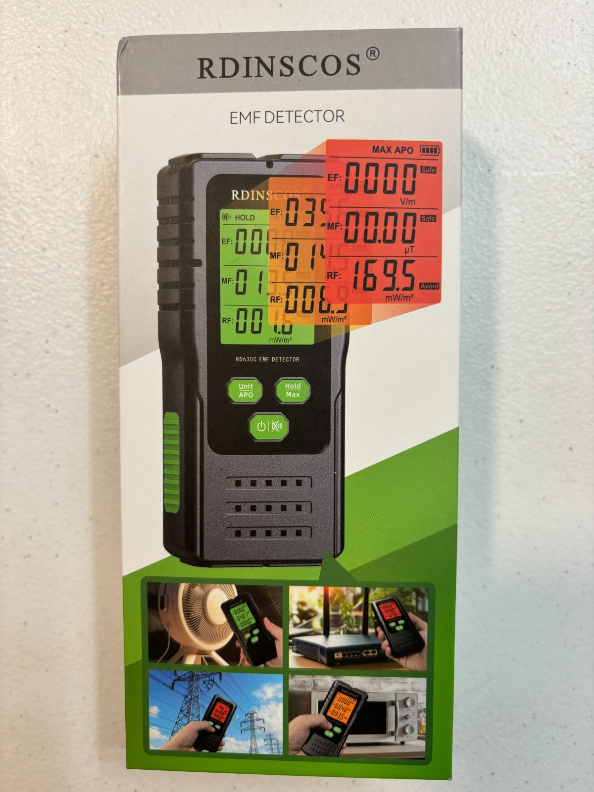 RDINSCOS EMF Detector RD 630C  All 3 Types of Electromagnetic Radiation Field