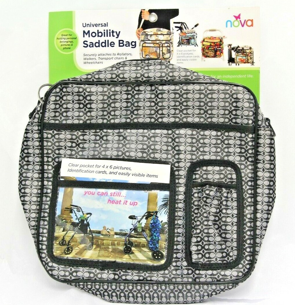 Nova Universal Mobility Saddle Bags for Rollators, Walkers, and Wheelchairs