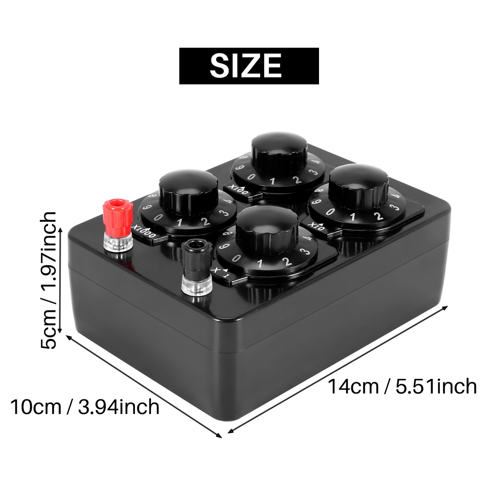 0-9999 Ohm Simple Resistance Box Variable Decade Resistor Teaching4707