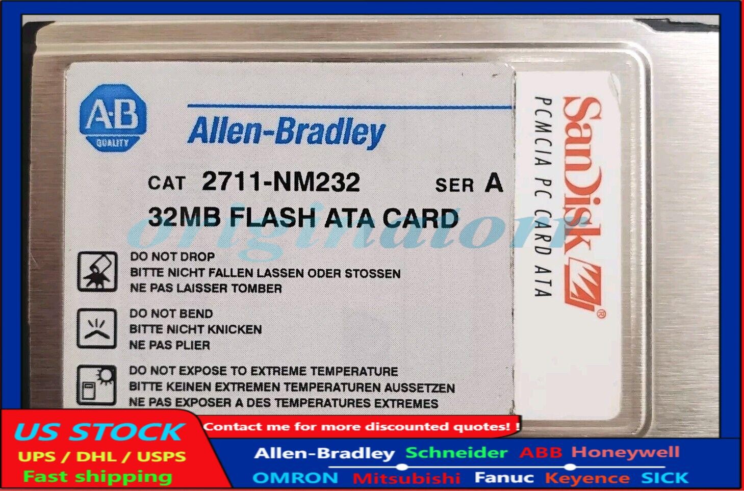 Allen Bradley 2711-NM232 Series A 32MB PCMCIA Memory Card for PanelView.