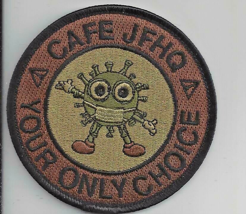PATCH USAF ARMY CAFE JFHQ JOINT FORCES HEADQUARTERS MASK UP M