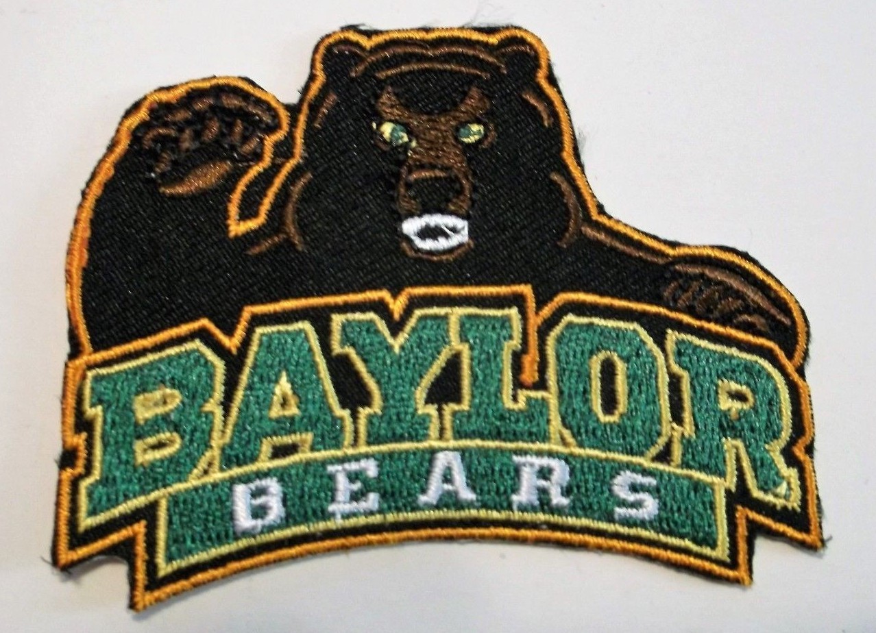 Baylor Bears~Embroidered PATCH~3 1/8" x 2 1/2"~Iron or Sew On~NCAA