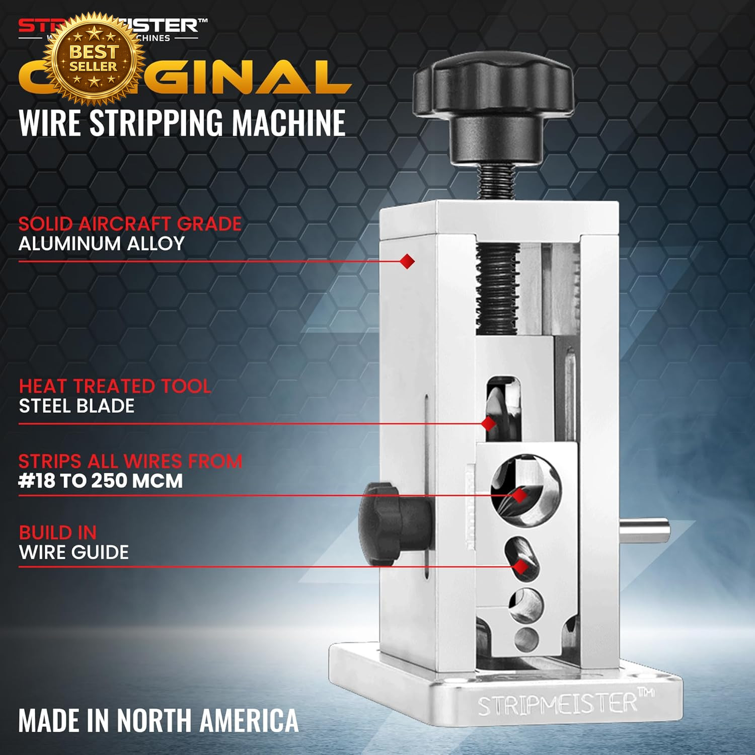 Drill Powered Wire Stripper Machine Ø3/4” Portable Copper Cable Stripping