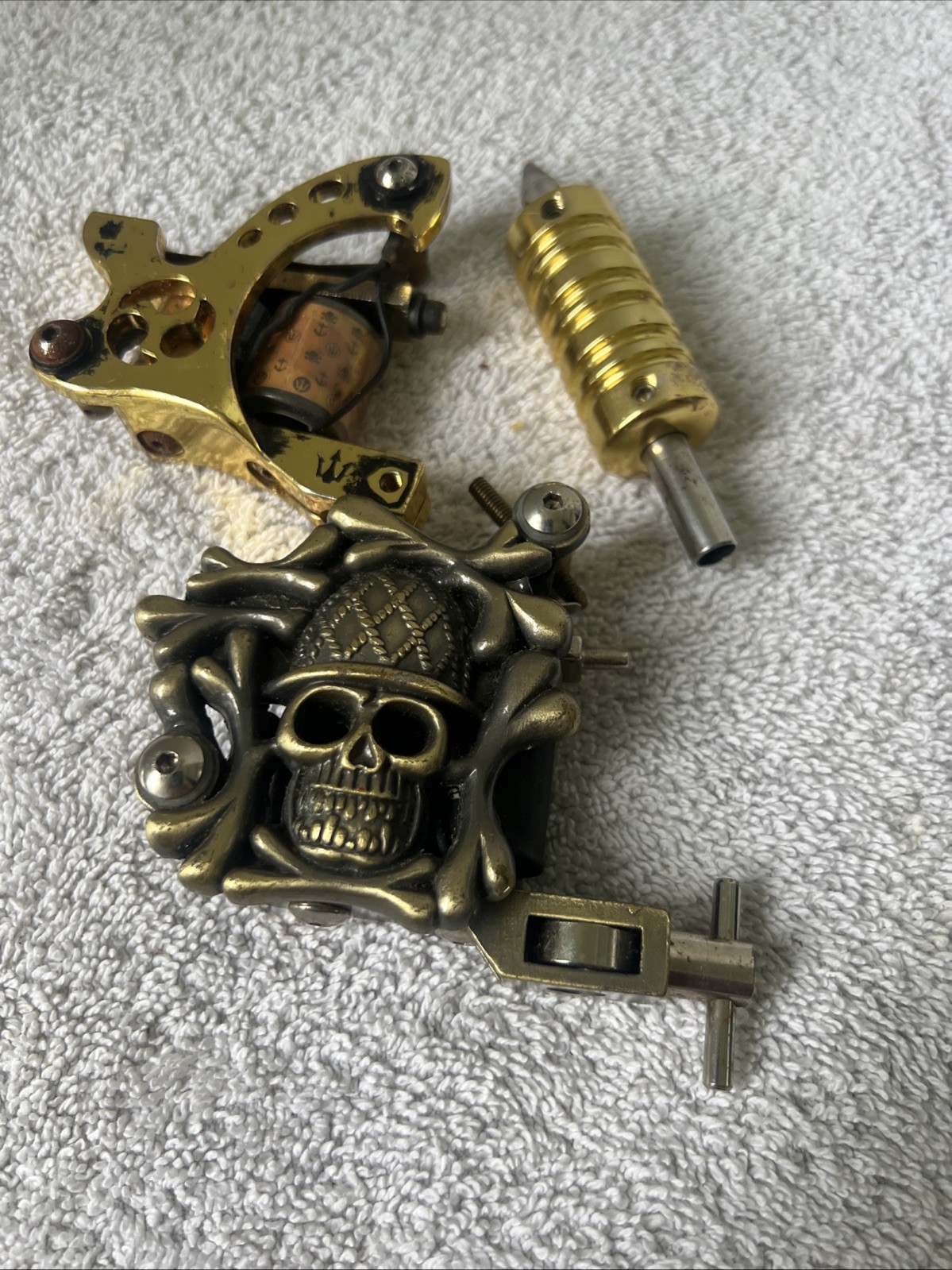 Tattoo Machine Tools Gold Skull