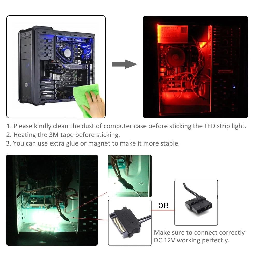 DC12V RGB Controller Mini RF17 Button Remote Wireless 4-Pin PC Case ARGB 5050