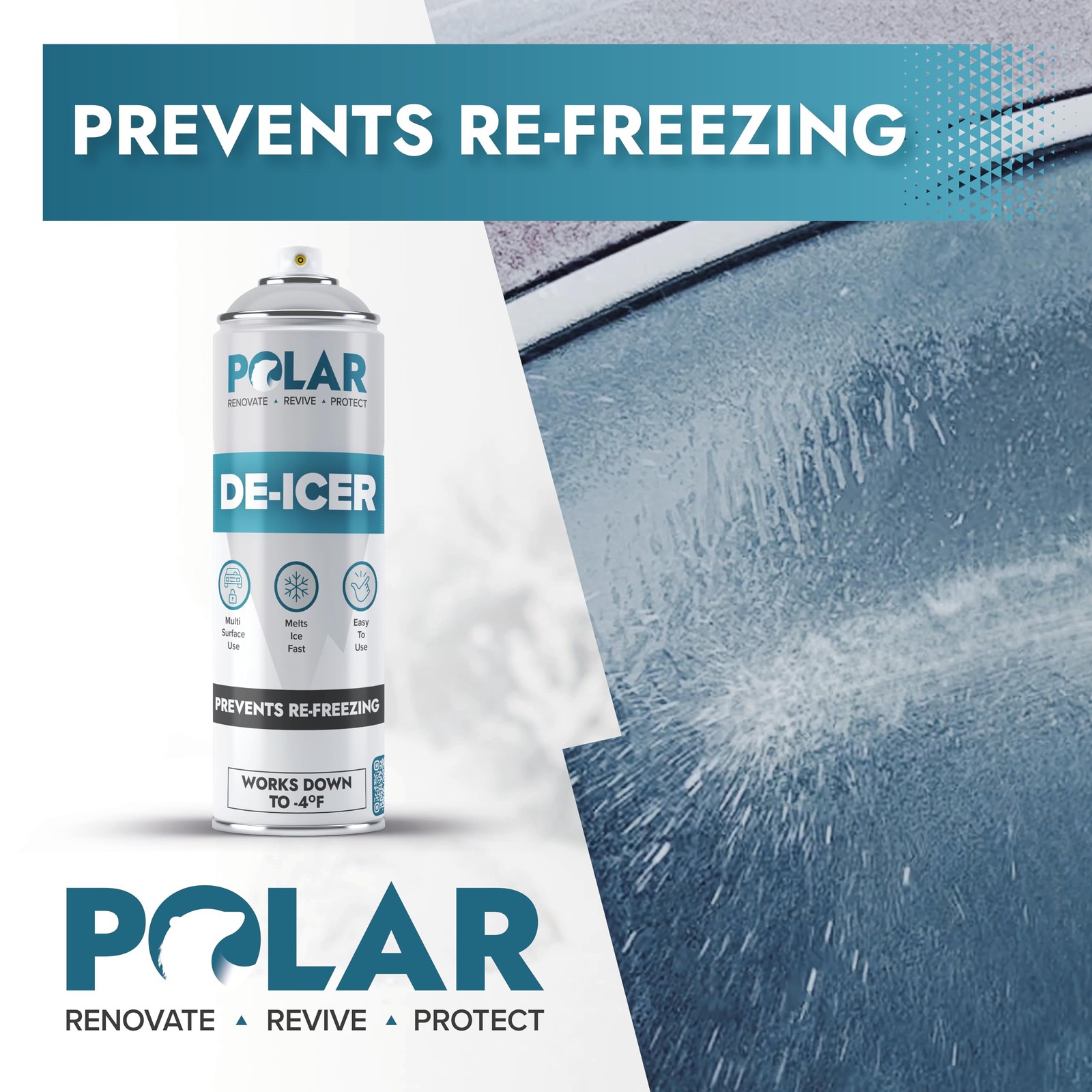 Polar De-Icer Spray, 17 Fl Oz, 6 Pack