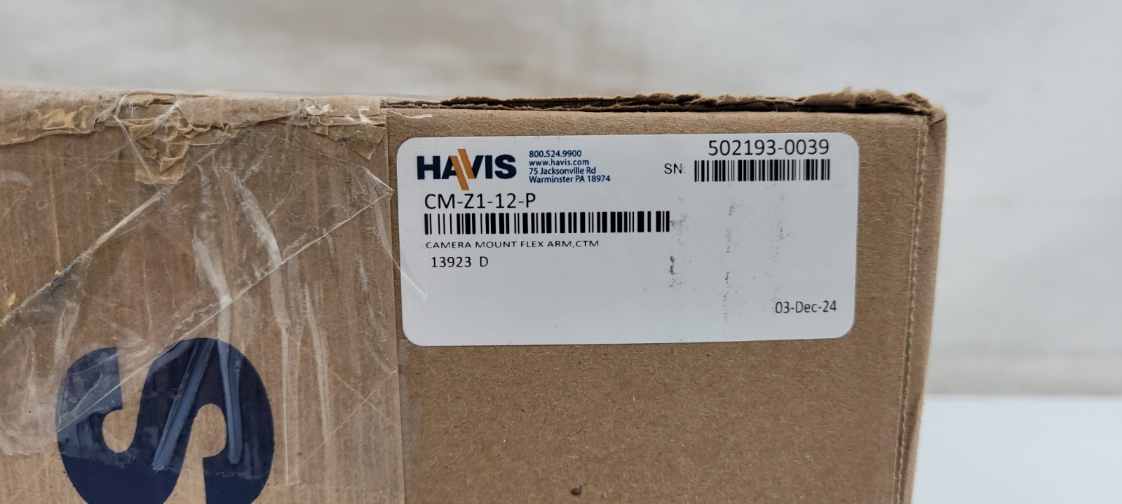 Havis Model CM-Z1-12-P Camera Mount Flex Arm CTM NEW