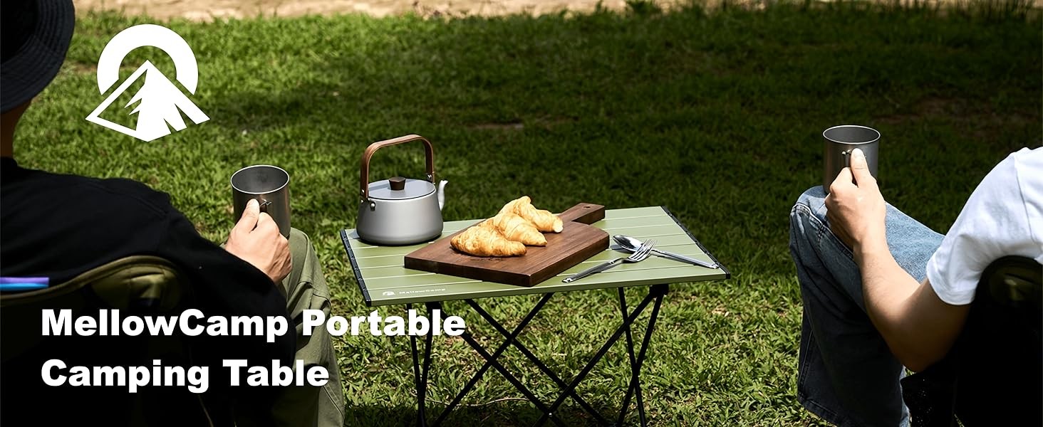 Camping Side Table, Ultralight Aluminum Folding Table, Small Compact Portable