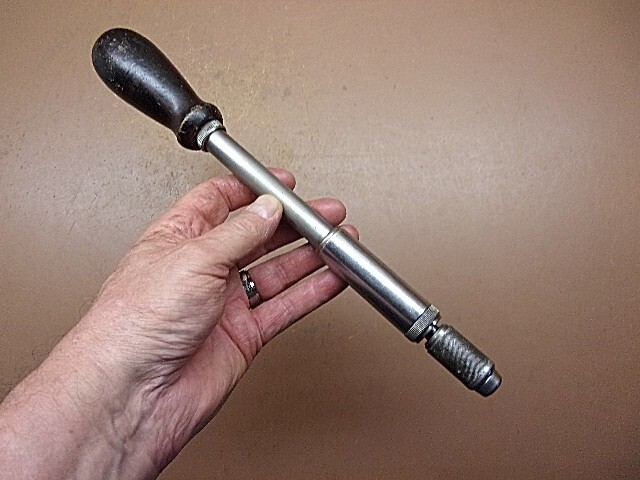 Vintage Greenlee No. 458 Industrial Spiral Screwdriver 12 1/2" - 17 1/2" Long