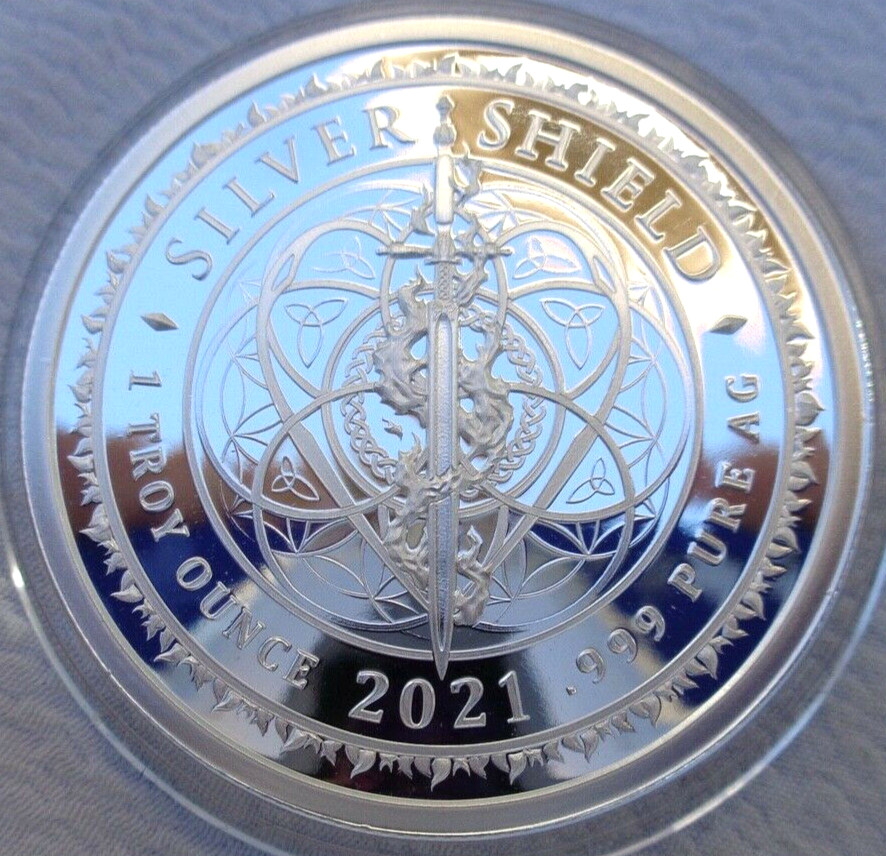 1 oz. 2021 THEODORE ROOSEVELT Silver Shield Mini-Mintage Proof .999 fine silver